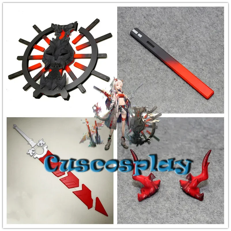 Hra Arknights Nian Cosplay prop PVC Sword Shield Horns Rhodes Island Defender Nian Cosplay Weapons Ress pre Halloween Carnival