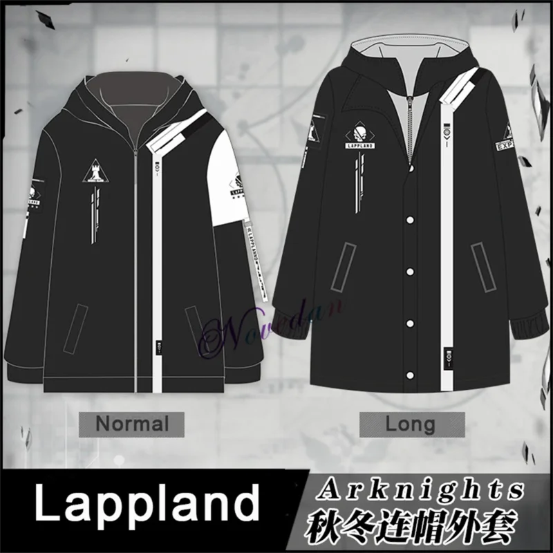 Hra Arknights Rhodes Island Zipper Hoodie Anime Guard Lapplay Cosplay bunda Long Coat Harajuku Streetwear Coats and Jackets C