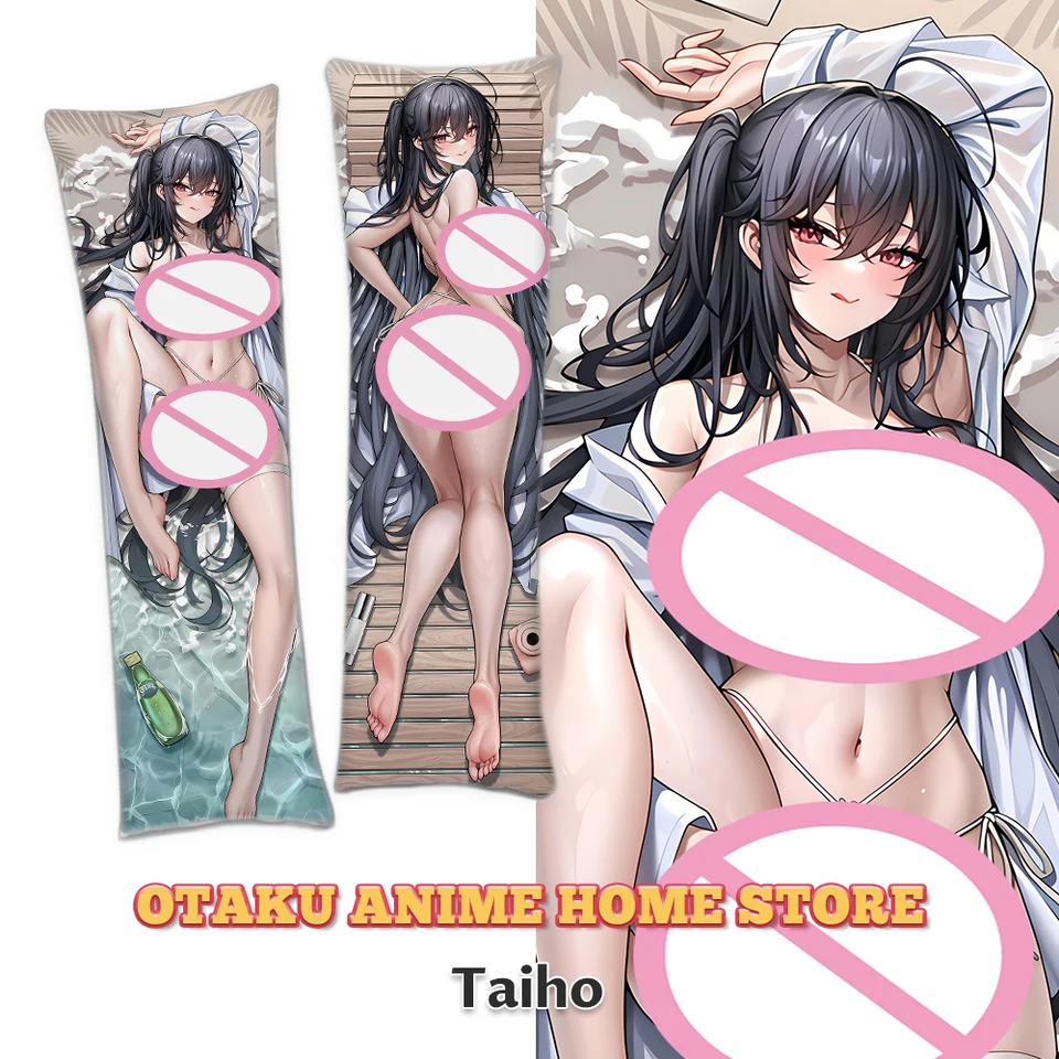 Hra Azur Lane Taiho Dakimakura Anime Pillowcase Peachskin Obojstranná tlačiareň Vlastné vankúšové kryt