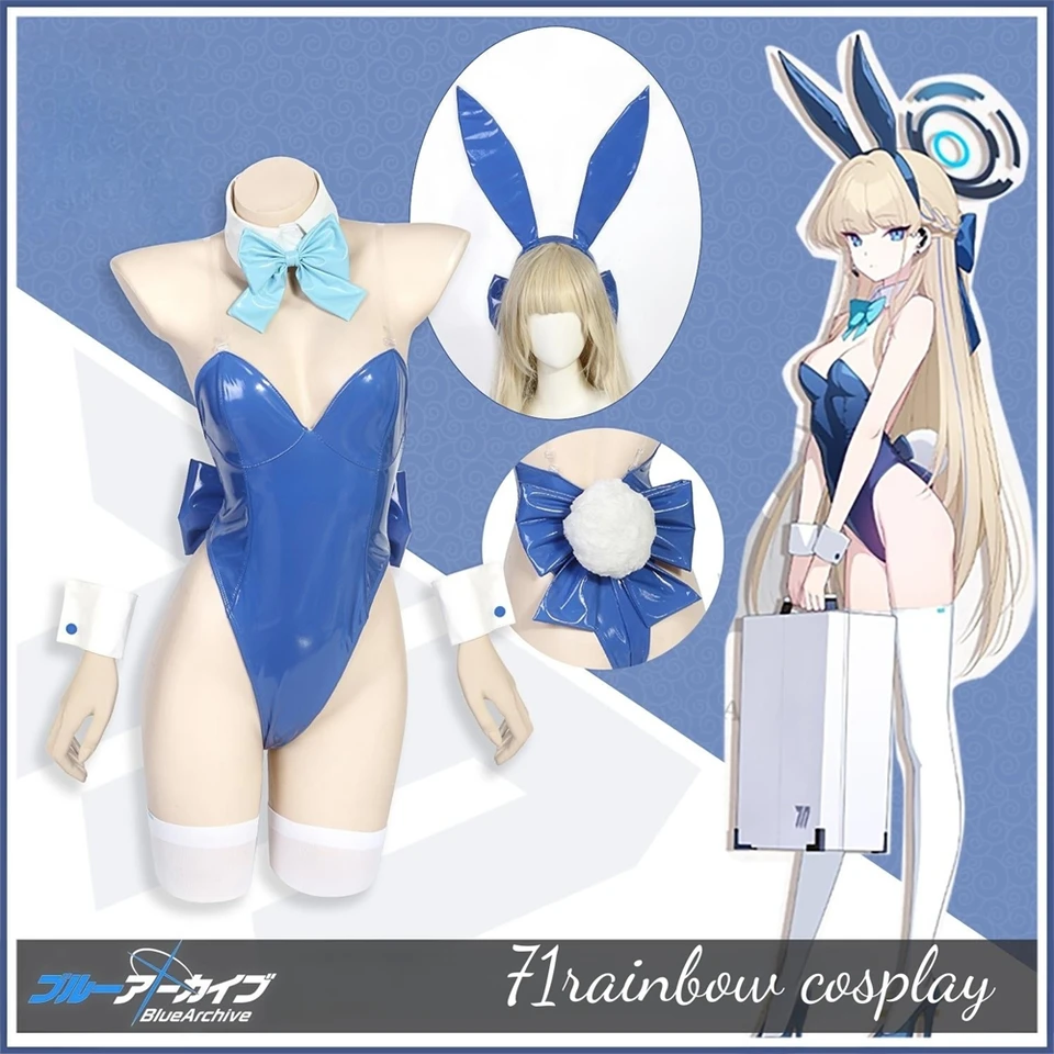 Hra Blue Archive Bunny Girl Asuma Toki Cosplay kostým Žena Halloween Party Roleplay Sexy kombinézy Cosplay kostýmy