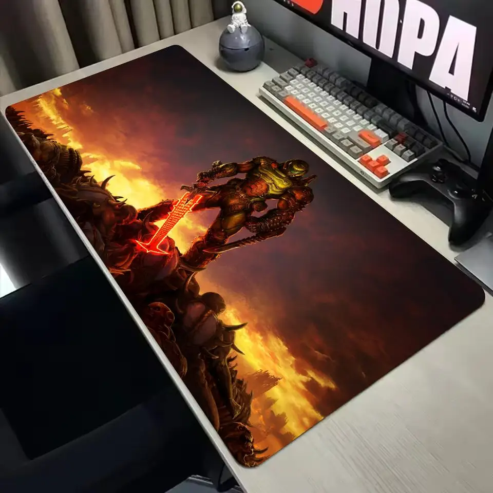 Hra D-Doom E-Eternal Mouse Pad Gaming Veľký 800x400 mm Mousemat Gamer XXL Mause Carpet PC Desk
