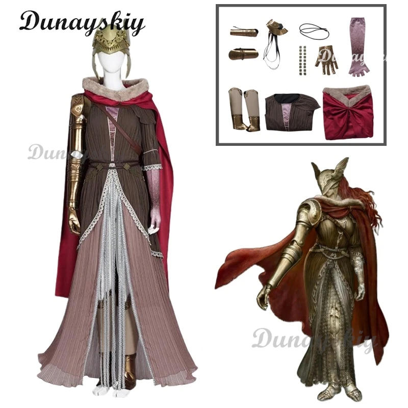 Hra Elden cos prsteň žena Malenia Cosplay kostým malánia šaty plášťový oblečenie plné jednotlivé predmety womem halloween roleplay