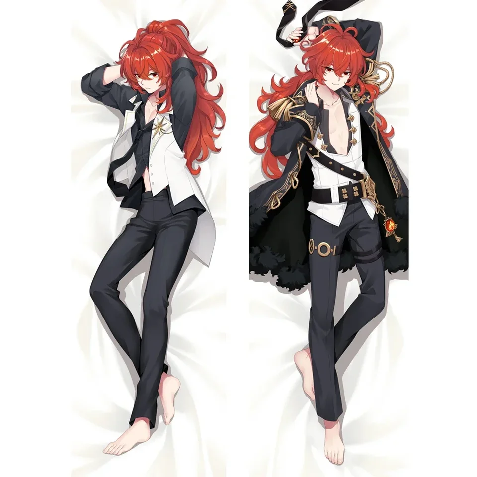 Hra Genshin Impact zimuc ragnvindr dakimakura Anime Muž objímanie tela vankúš v vankúši dlhý vankúšik vankúš