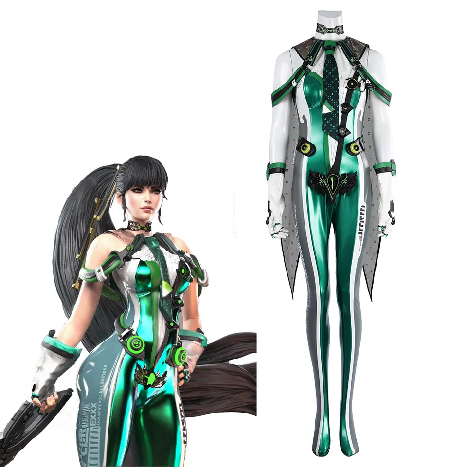 Hra hviezdna čepeľ Eve Cosplay kostýmy Outfits Eve Sexy Zelená kombinéza s Cape Set 3D tlačená Bodysuit Outfits for Women