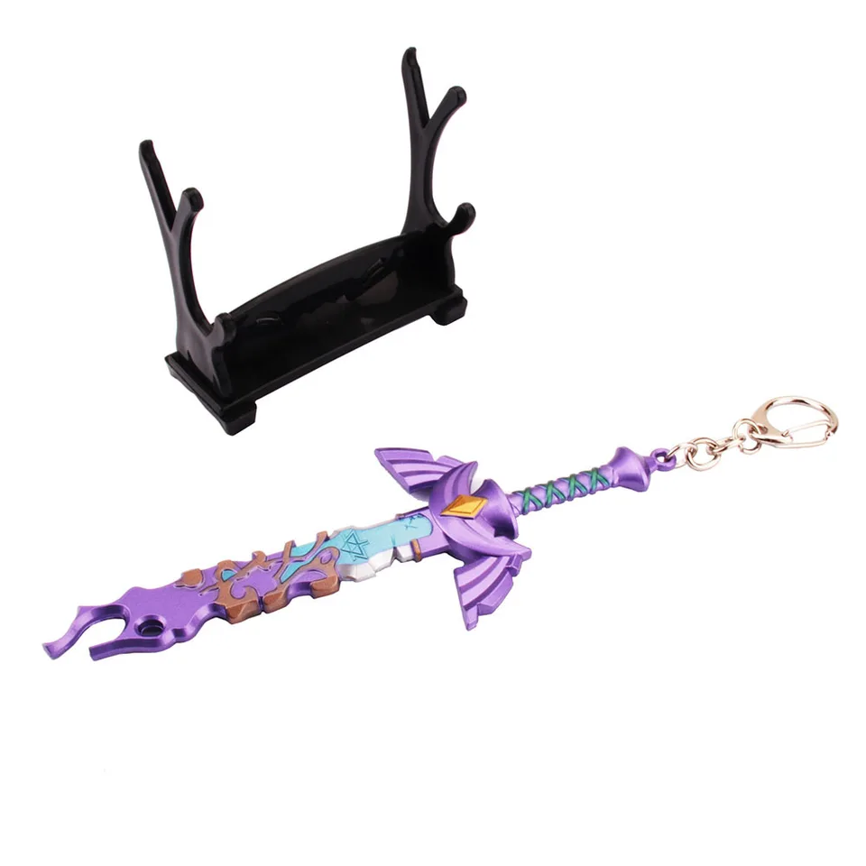 Hra Legenda Zelda Link Hero Master Sword Weapon Keychain kúzlo Klávesový náhrdelník kovový kovový prívesok Zberateľné ozdoby hračky
