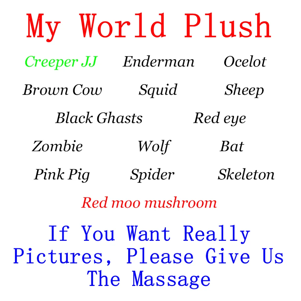 Hra MC Plyšová hračka Spider Spider Enderman Wolf Pink Pig Bat Zombie Dragon Cartoon Plyšová bábika Darček Hračky pre deti pre deti
