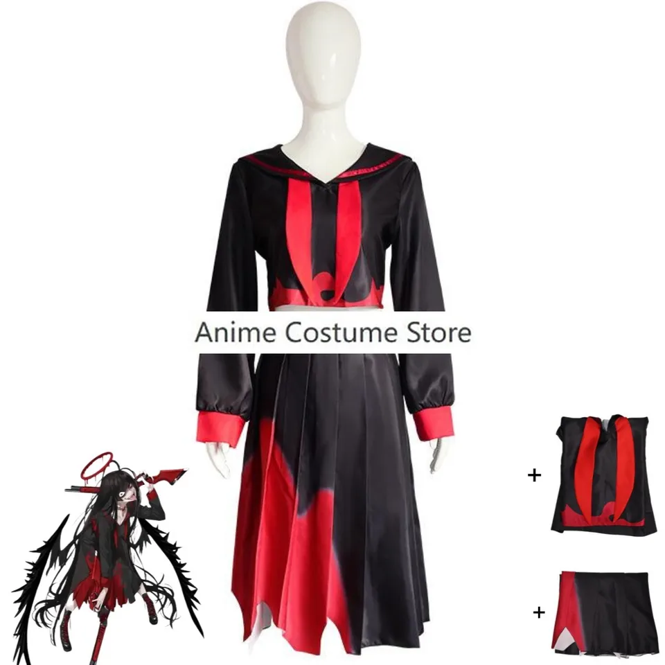 Hra modrý archív kenzaki tsurugi cosplay kostým japonský čierny jk školské uniformy dlhé sukne Žena sexy halloween oblek