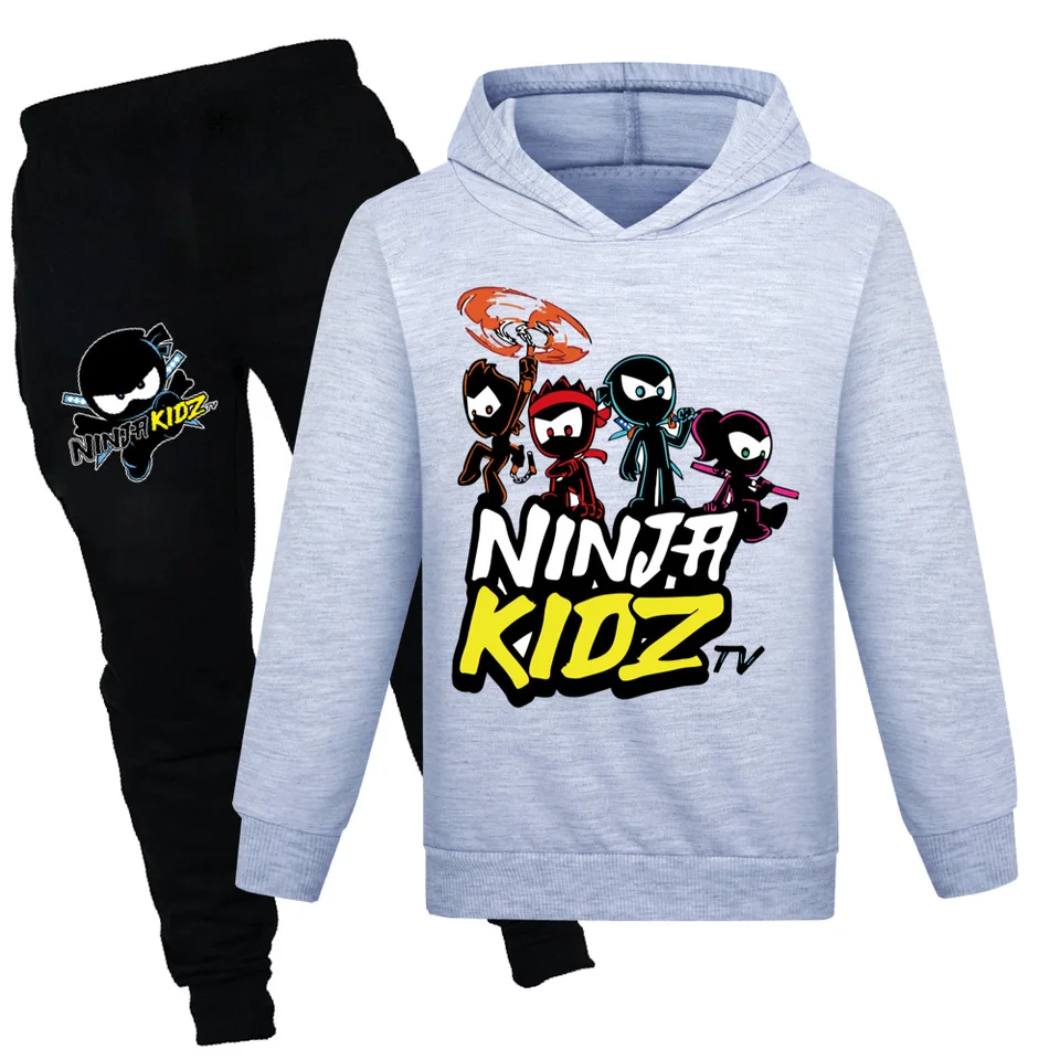 Hra Ninja Kidz Obliekanie Set Kids mikiny mikina+joggerové nohavice Tracksuit Dievčatá vrcholy detských kabátov detské chlapci streetwea