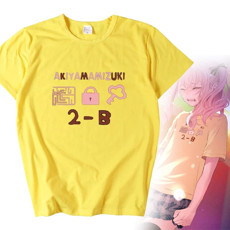 Hra pjsk akiyama mizuki cosplay dospelých unisex vrchná tlač Uniforma tričko s krátkym rukávom Halloween outfits