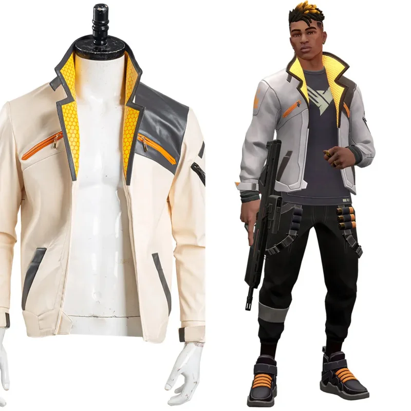 Hra Valerant Phoenix Cosplay kostýmový kabát s kabátmi iba dospelými mužmi Halloween Karneval kostýmy MS35205