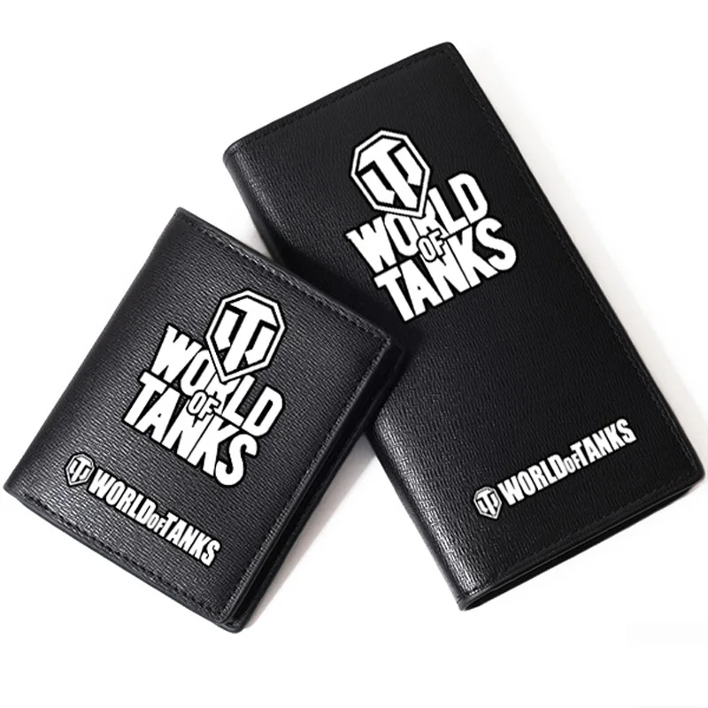 Hra World of Tanks tlač Unisex Long Wallet Pu Leather Men Short Coin Coin Móda módny pas