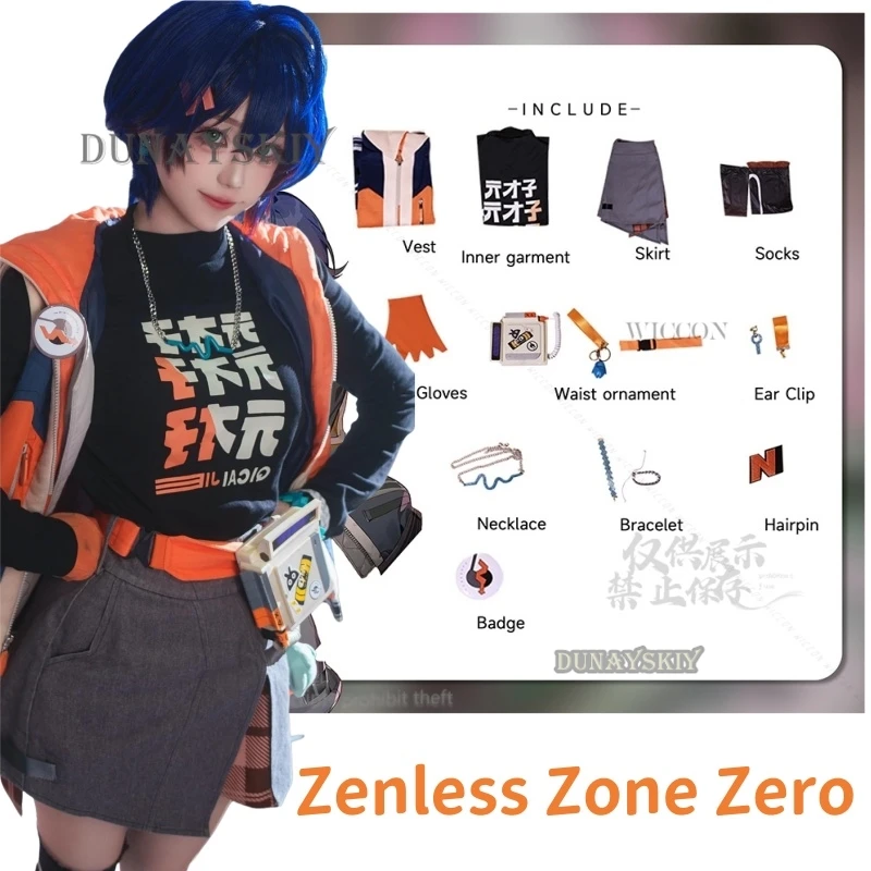 Hra Zenless zóna Zero Belle Cosplay kostýmy Fancy Party Dress Halloween Karneval uniformy anime oblečenie krátke parochne Belle cos
