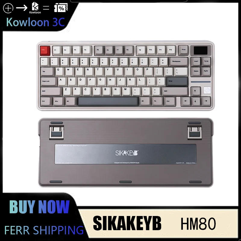 Hrad Sikakeyb HM80 Mechanická klávesnica Magnetický spínač malá obrazovka Gateron Magnetic Jade Pro Switch Gaming Office esport