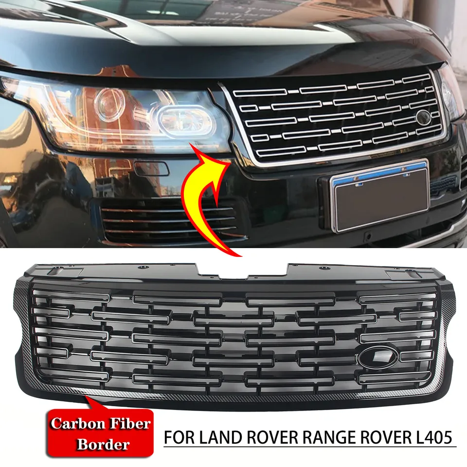Hraničný automobil s uhlíkovými vláknami GRILL GRILL GRILL NOVÝ STYLE ADPORLADY PRE LAND ROVER RANGER ROVER L405 2013 2014 2015 2016 2016