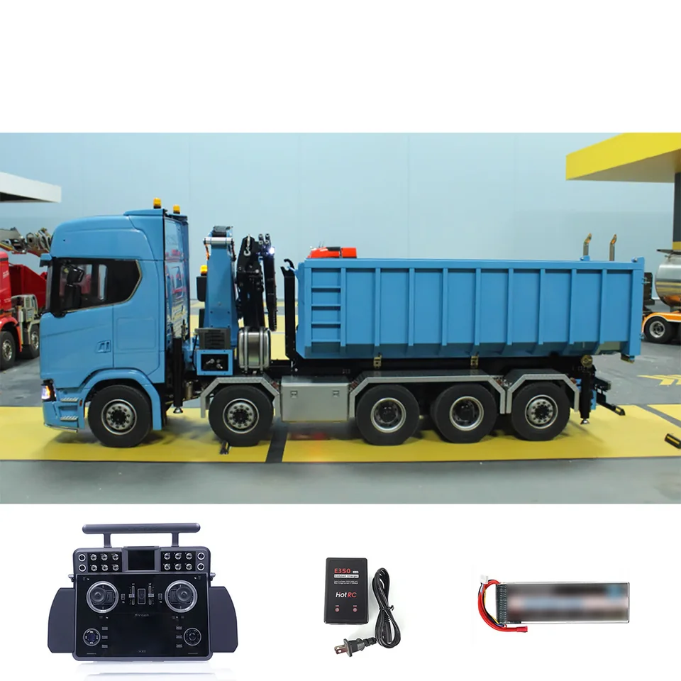 Hračka 1/14 kov 770S 10x10 Hydraulický RC Diaľkové ovládanie sklápača zostavené plné skládky CHRANS CRANE Light Sound 3 Speed ​​CAR VOZIDLA