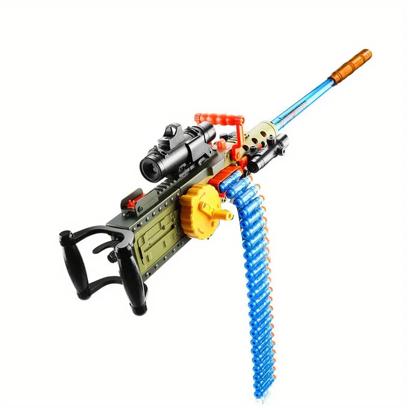 Hračka M2 ťažkých guľometov, manuálna/elektrická funkcia, simulácia mäkká guľka, vonkajšia streľba hračky