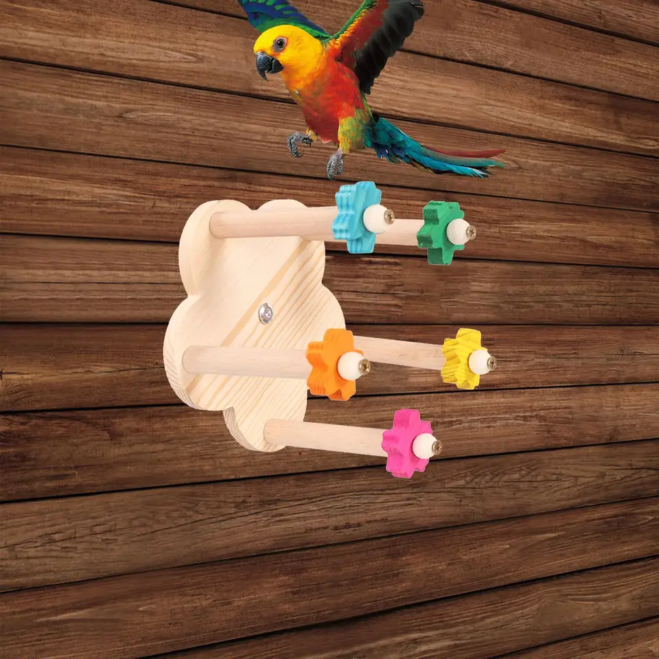 Hračka na otáčanie vtákov, stojan na bidlá, žuvacie cvičenie Funny Bird Parrot Parrot Hrage