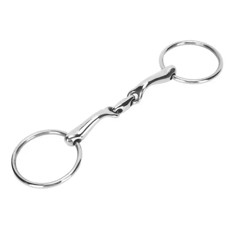 Hračky domácich miláčikov O kruhové koňské kúsky Flexibilné Prepojenie leštenej z nehrdzavejúcej ocele Horse Mouth Bit pre dostihy pre dostihy Pet Pet Product