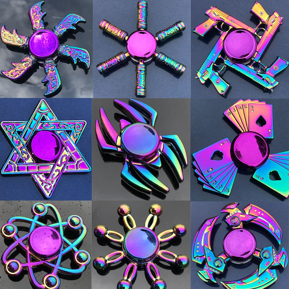 Hračky kovového fidgetového spinnera fidget pre dospelých detí farebné EDC Ručné spinner zmierňuje Stres Funny Finger Spinners aнтистрессссссссс raz