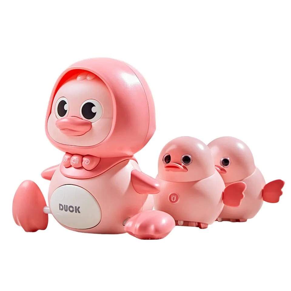 Hračky pre hudobné kačacie hračky s dvoma detskými kačicami Light Up Hudba Crawling Walking Hračky pre batoľa hračky Birthday Darčeky pre chlapcov dievčatá