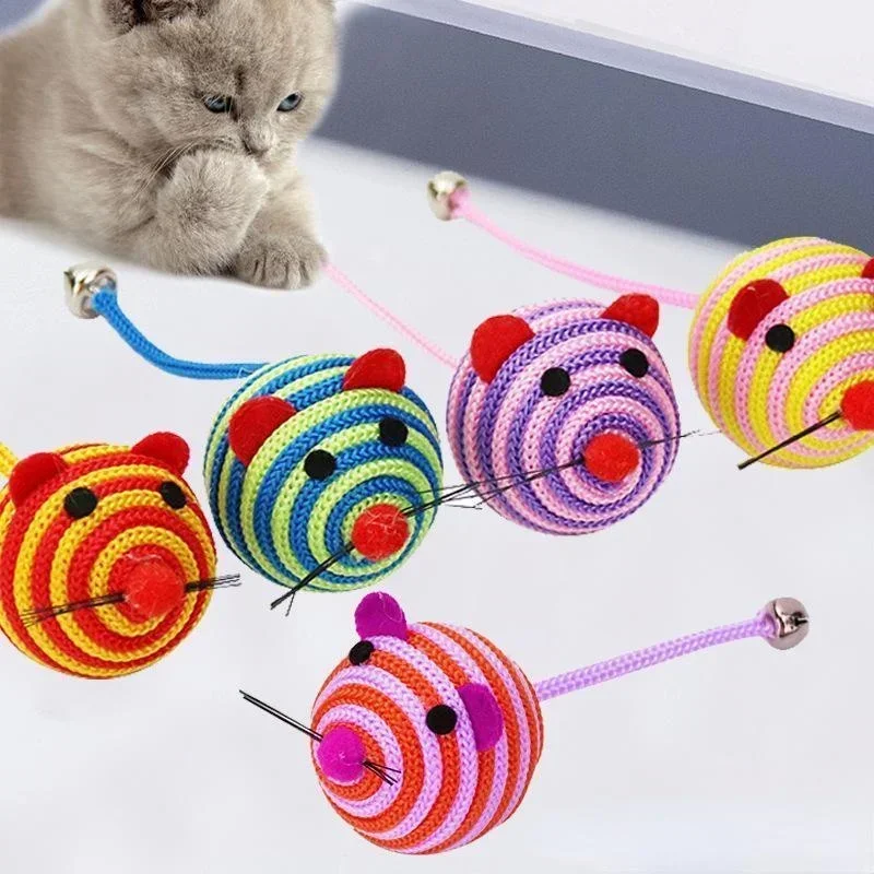 Hračky pre mačky hračky Pet Bell Interactive Cat Toy Toy Mouse Hračky Hračky Mačky Položky náhodné farebné mačacie Doll Jughuete Para Gato Cat Scratcher