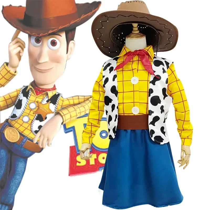 Hračkársky príbeh 4 cosplay sukňa nový hračkársky príbeh 4 oblečenie Woody Police Halloween Shepherd Girl Stage Performance Performance Cos hraním kia