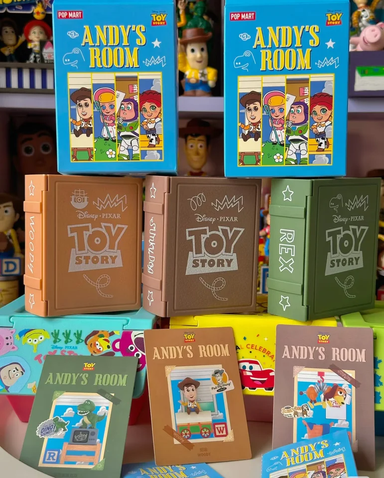 Hračkársky príbeh Andy's Room Series Blind Box anime figúrka roztomilá drevená buzee tajomná box kawaii izba ornament k narodeninám darček k narodeninám