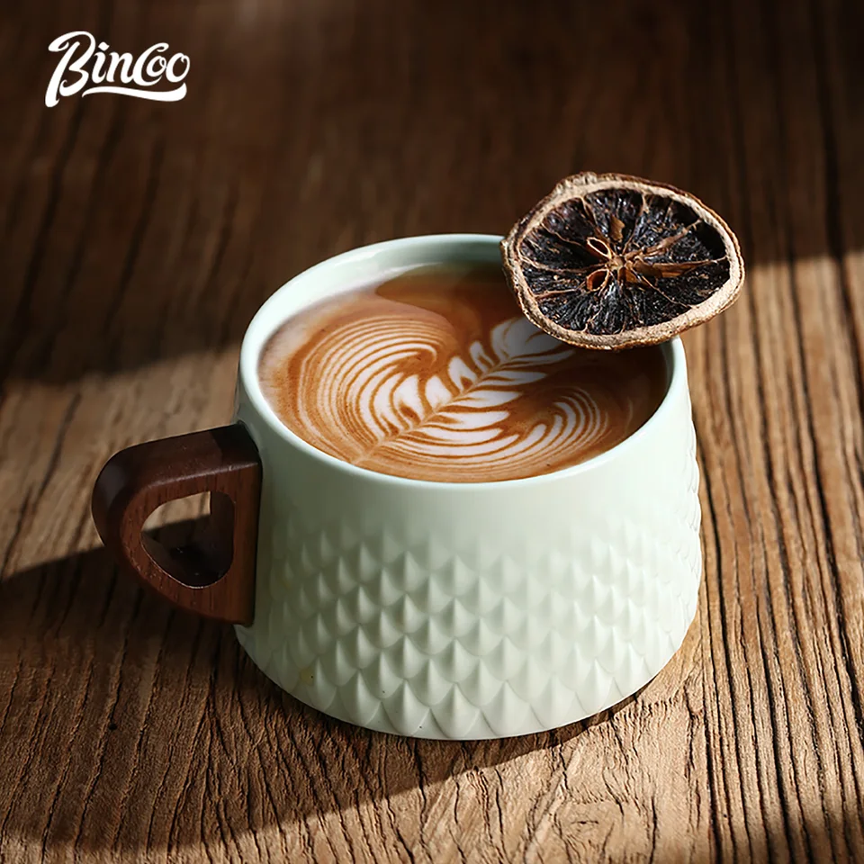 Hrnček Bincoo Espresso 200/350 ml keramické kávové šálky a tanierik profesionálny domáci barista latte art hrnček vynikajúci kuchynský doplnok