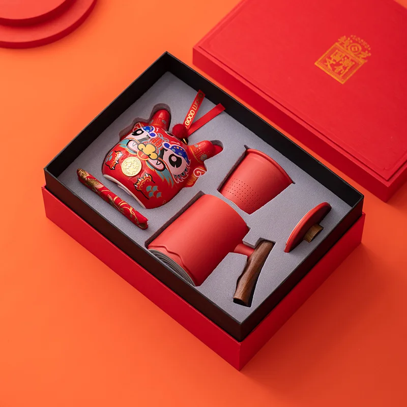 Hrnček Piggy Bank Darčeková skrinka Nový rok darček Dragon Rok maskot suvenír hrnčeky kávu šálka