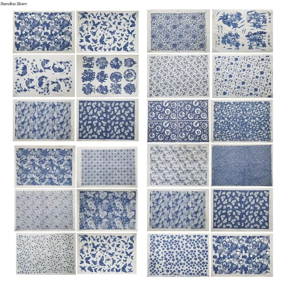 Hrnčiarska keramická hlinka Prenos papier Underglaze farebný kvetinový papier