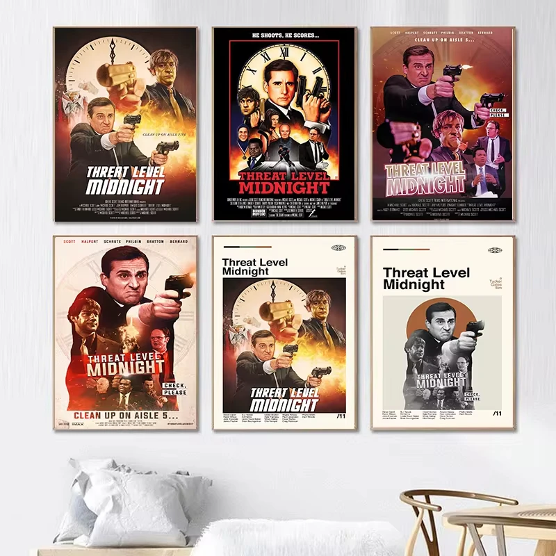 Hrozba na úrovni polnoci filmový plagát Kancelária Michael Scott Canvas Painting Classial Picture for Obýva