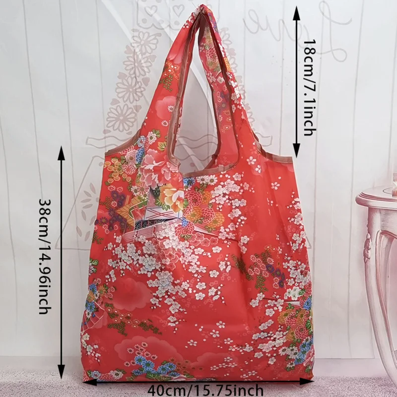 Hrubý nylon tote ekologický opakovane prenosné ramenné dámske kabelky na ramenné kabelky skladacie puzdro na nákupné tašky cestovné vrecko na potraviny