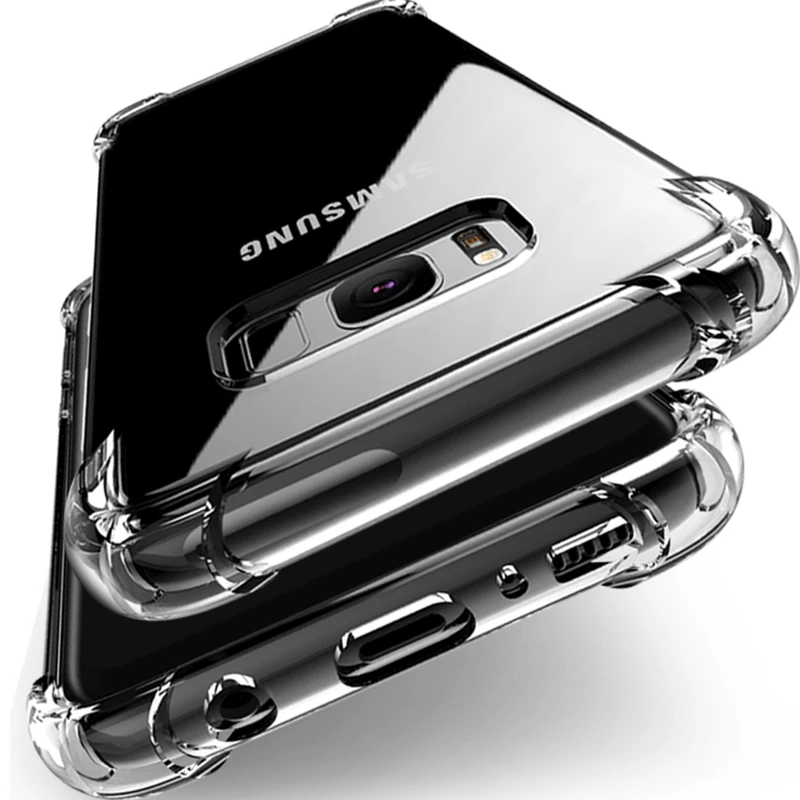 Hrubý nárazový silikónový puzdro pre samsung galaxy S20 S21FE S22 S23 Ultra S10 S9 S8 Plus S7 Edge Poznámka 20 10 9 8 Zadný kryt