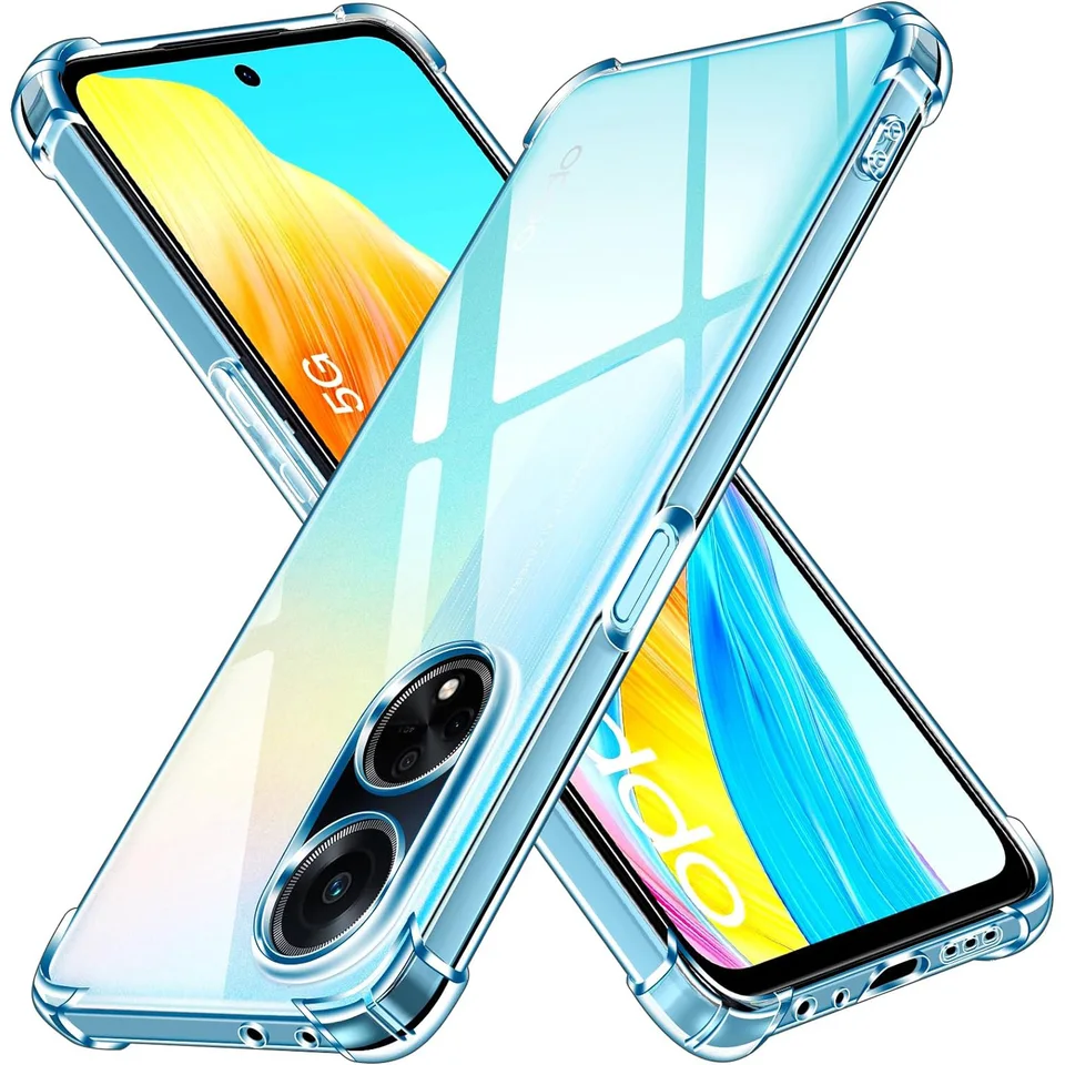 Hrubý nárazový silikónový čistý telefón pre telefón pre OPPO A98 5G A78 A38 A79 A94 A57 5G A57E 5G A77 4G A17
