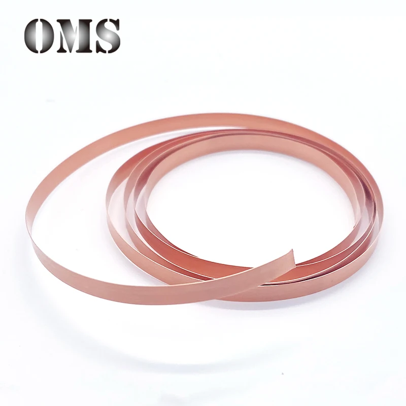 Hrúbka 2 metre 0,15/0,2 mm šírka 7/10/15 mm Pure Copper Strip pre dodávateľov a projekty zváracieho zvárania batérie