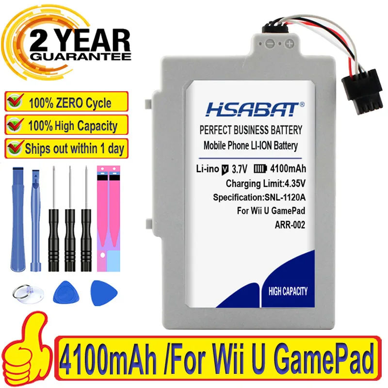 HSABAT 4100MAH ARR-002 batéria pre Nintendo Wii U Gamepad Controller WUP-010 WUP-012