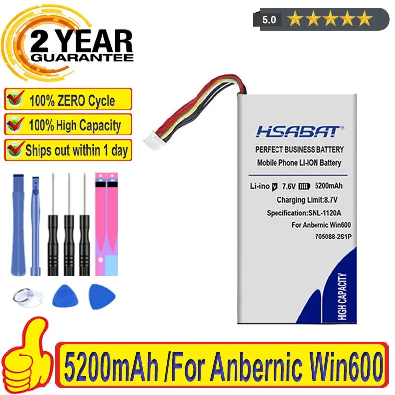 HSABAT 5200MAH 705088-2S1P FL704986-2S batéria pre Anbernic Win600 3020E 3050E 5,94 palca vreckový vreckový vreckový mini