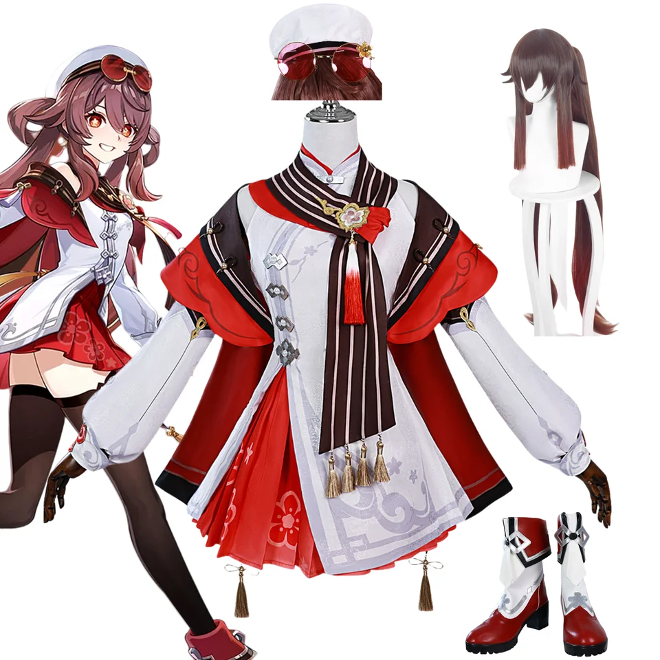 Hu Tao Couture Cosplay Game Lantern Rit Costume Parochňa Parochňa anime Halloween vianočná set