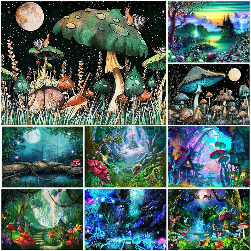 Huacan 5D DIY Diamond Painting Krajina Full štvorcový