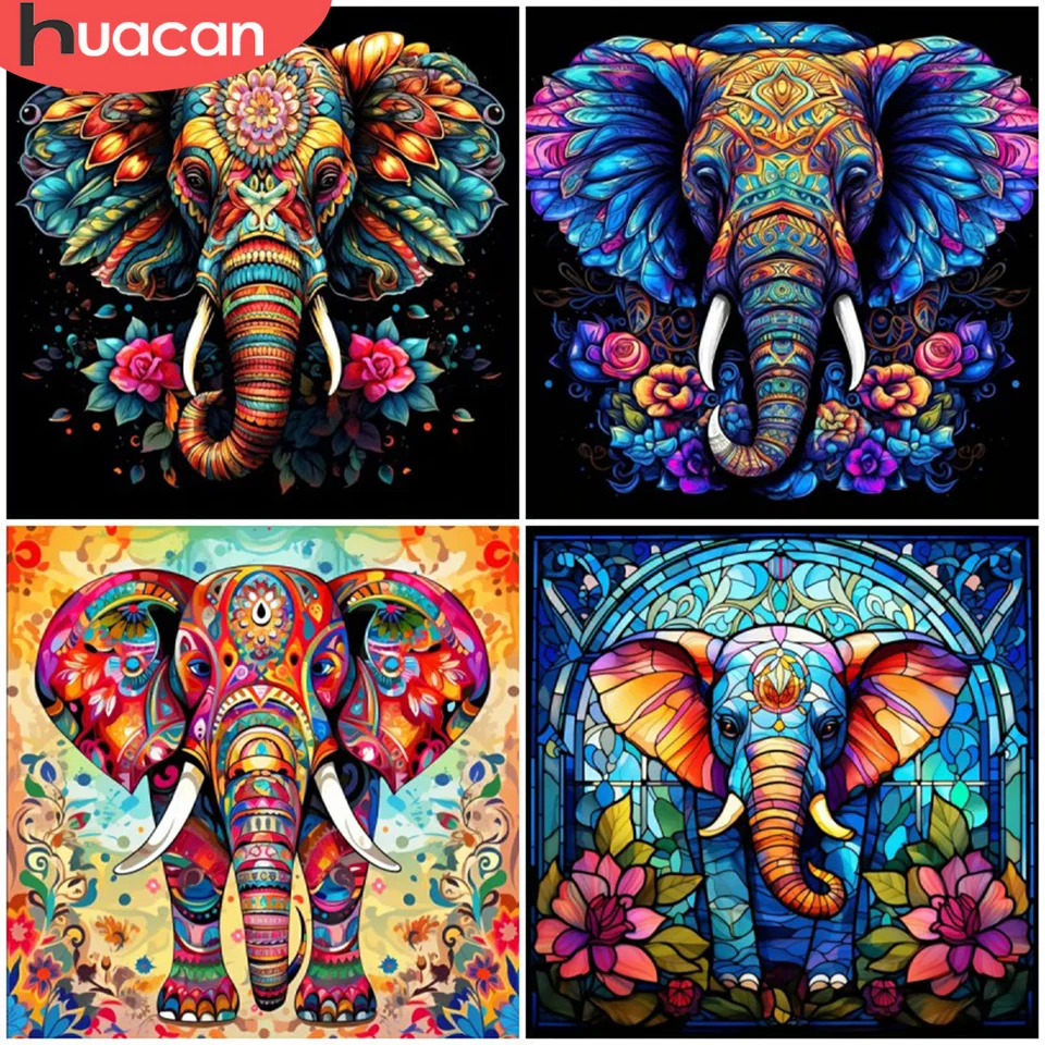 Huacan Elephant Diamond Painting súprav