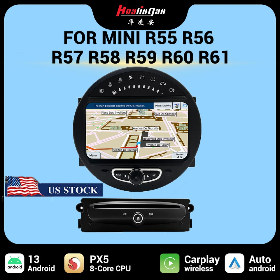 Hualingan Android13 Auto Radio pre Mini Cooper S R60 R56 R57 R58 R59 R61 Hlavná jednotka Upgrade Stereo Carplay Screen DVD Multimédiá