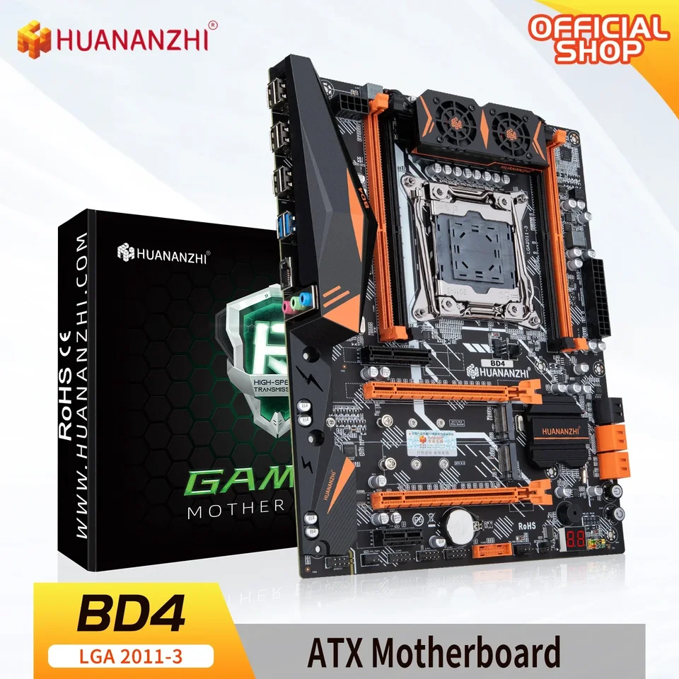 Huananzhi X99 BD4 LGA 2011-3 XEON X99 Základná doska podporuje Intel E5 2640 2666 2670 2696 2678 V3 V4 DDR4 RECC NONECC NVME RU