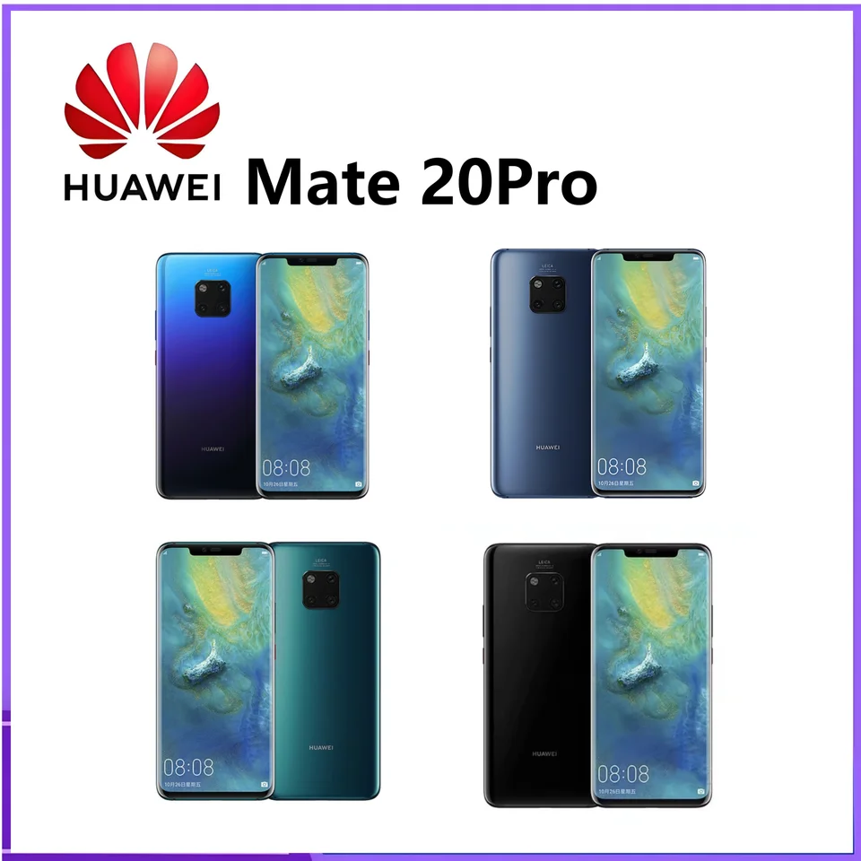 Huawei Mate 20 Pro Smartphone Android 6,39 palca 8+256 GB ROM 4G Network 40MP 4200 mAh mobilné telefóny Google Play Store celulares