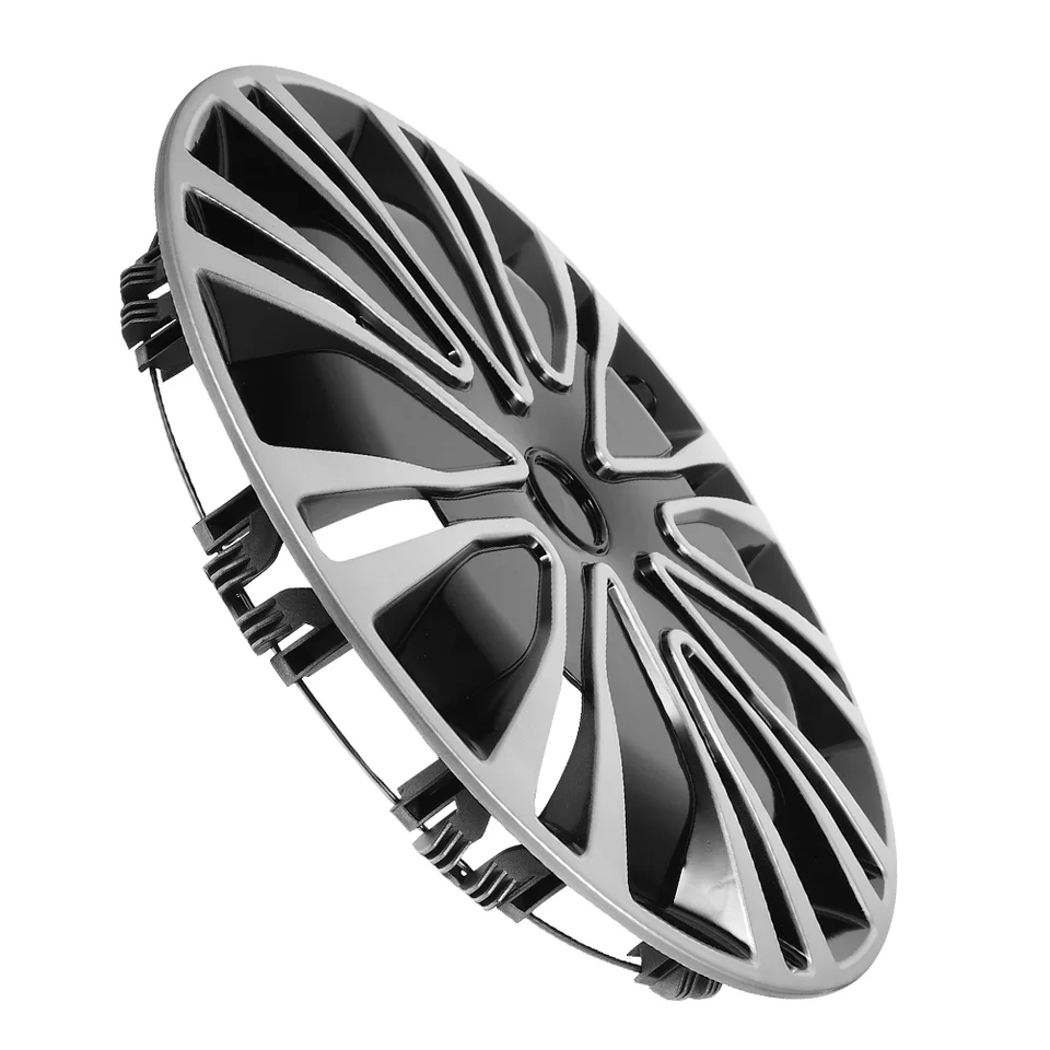 Hubcap Decoration Rim pokrýva 13 palcových rozkrývok pre autá Rimy strieborné čierne dekoratívne koleso vylepšujú pp