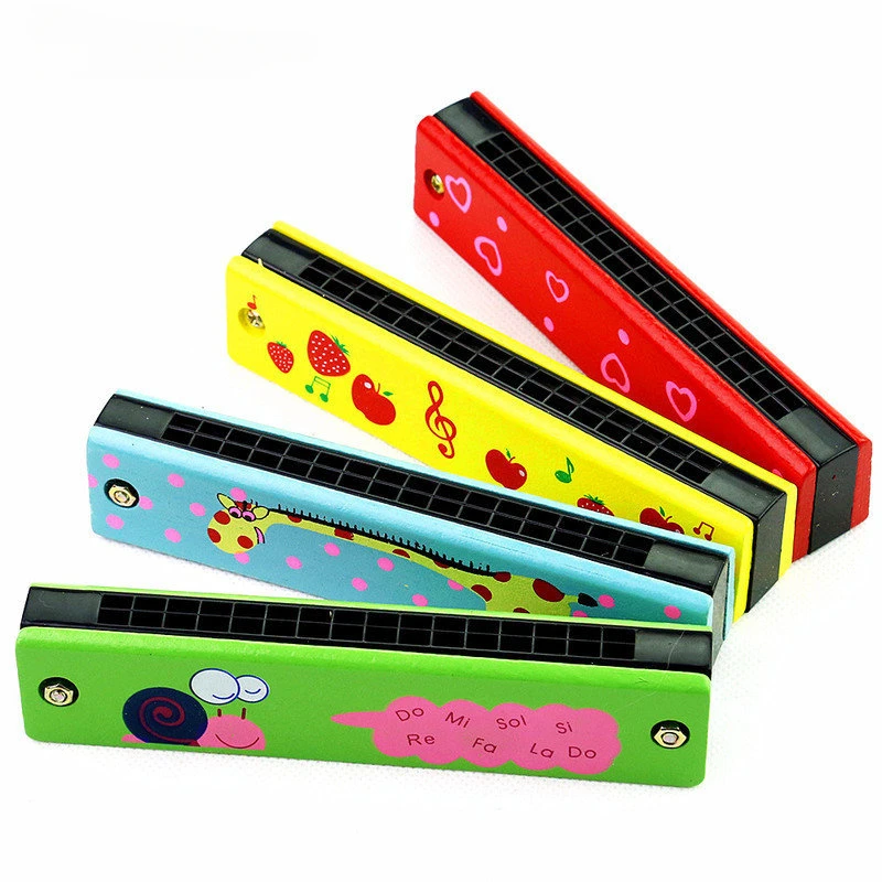 Hudobný nástroj roztomilých detských harmoniky, Montessori Educational Toy Cartoon Pattern, Wind Instrument, Darček pre deti, Brax