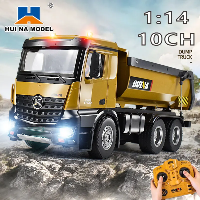 Huina 1573 1/14 RC Truck 10 Channel 2.4g Diaľkový ovládač Loader Truck Engineering vozidlo RC Hračky pre chlapca