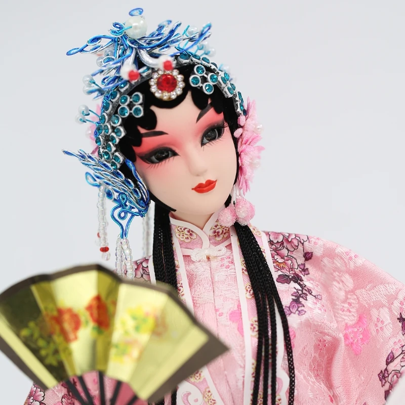 Humanoidná bábika Nehmotné kultúrne dedičstvo Čínske kostýmy hračky ručne vyrábané darček Peking Opera Limited Collection