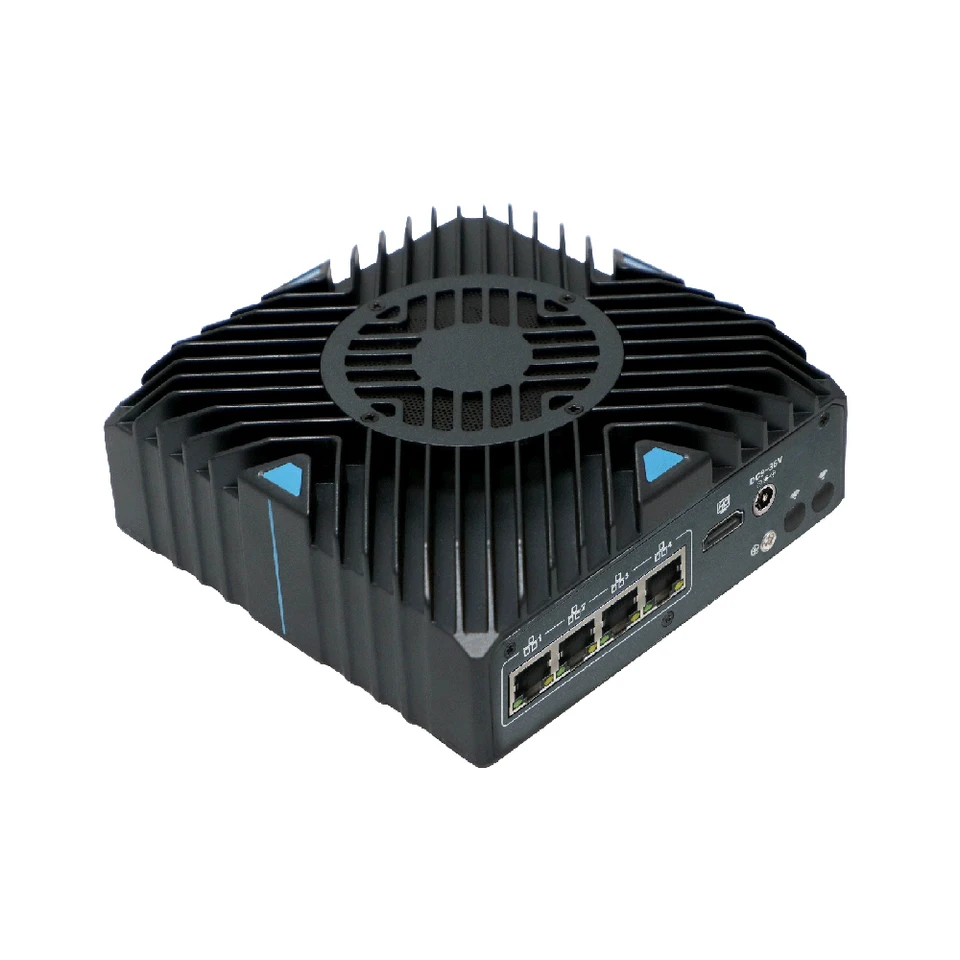 Hunsn Base Din Rail Micro Firewall spotrebič, Mini PC, RX19, PFSense, Mikrotik, 4lan, Opnsense, VPN, Router PC, 9-36V široké napätie