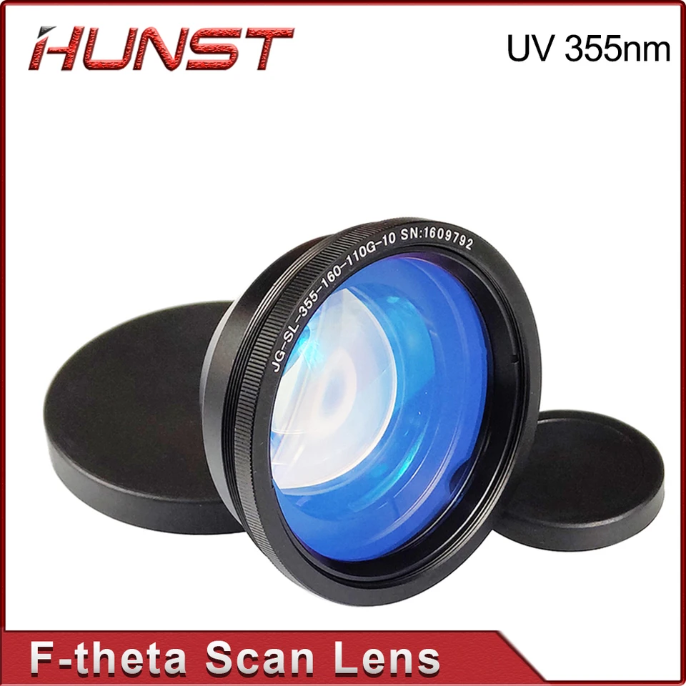 Hunst F-theta 355nm UV laserový skenovací objektív 70*70 mm 110*110 mm 175*175 mm 200x200 300*300 mm poľné zrkadlo pre UV laserový gravírovací stroj