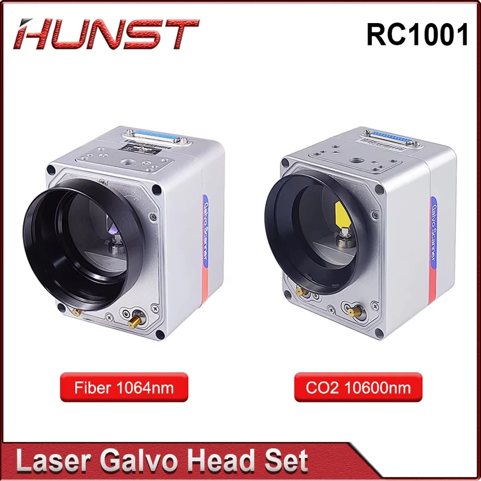 Hunst Sino-Galvo RC1001 CO2 a Fiber Laser Scan Galvo Head Set 10.6um 1064nm Apeature 10 mm galvanometrový skener s napájaním